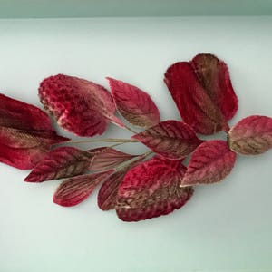 ヴィンテージベルベット造花。1920年代に日本製。6 Petals が販売。日本製帽子、ヴィンテージ葉、帽子葉