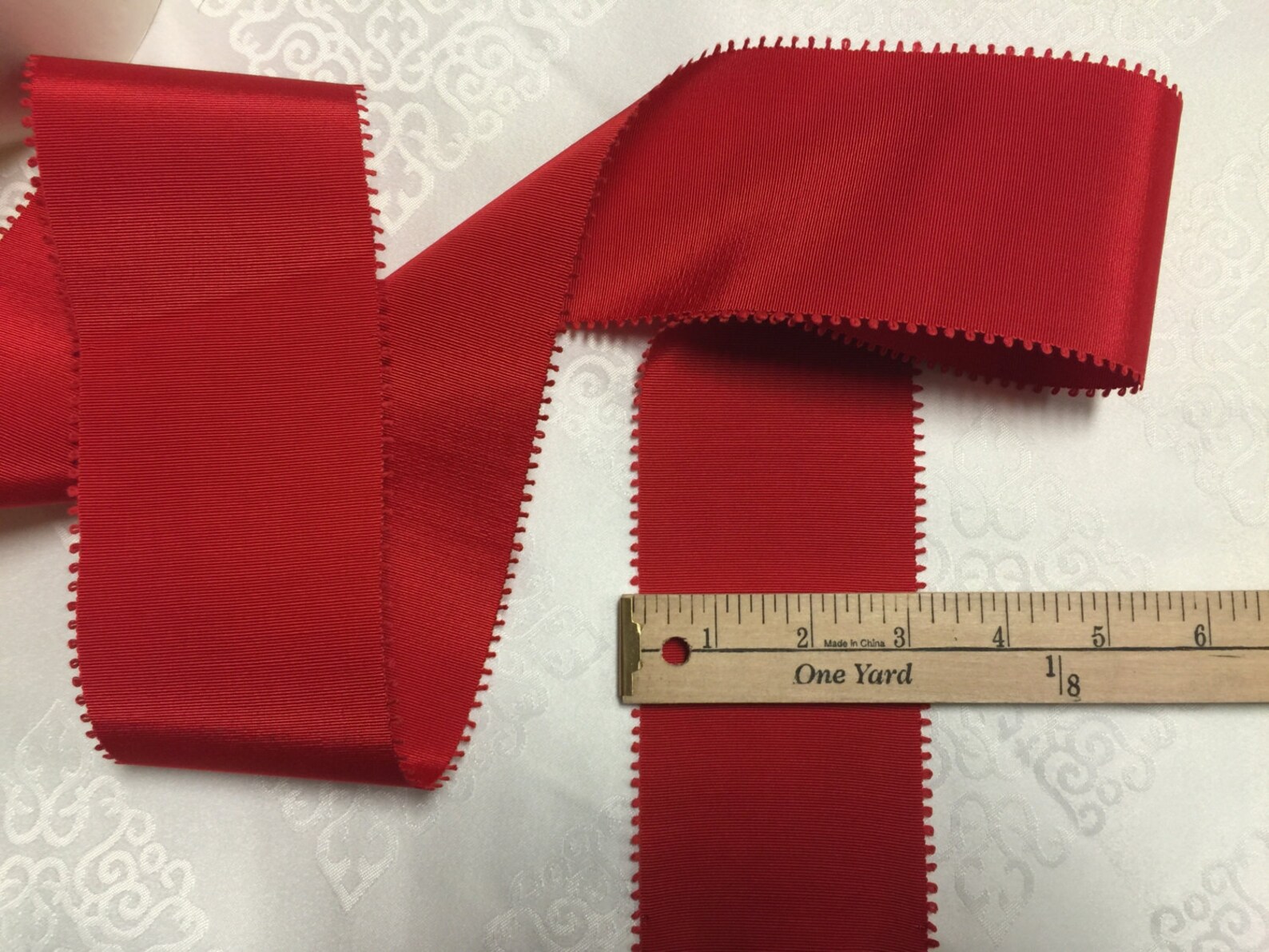 Vintage Grosgrain Ribbon.millinery Grosgrain. Sold by the Yards. Red ...