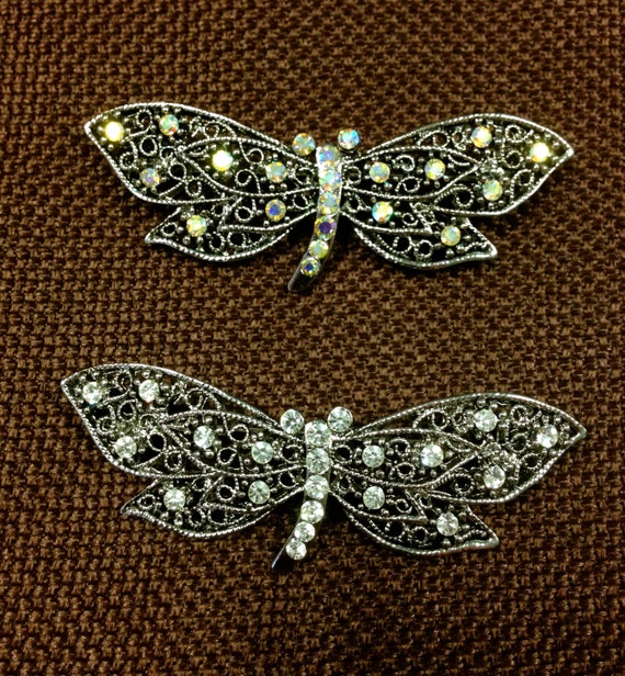 Antique Butterfly Brooch, Made in Czech Republic.