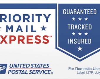 USPS express mail. For United States only