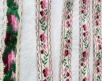 Narrow Floral Trims.Upholstery, Trimmings, Trim, doll trim,Skinny trim, narrow trim, sewing, DIY, Trim,