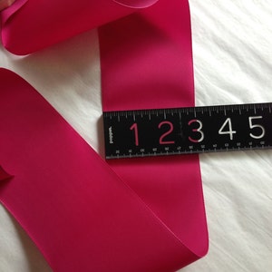 Rose Pink Nylon Vintage Taffeta Ribbon 3” Wide. Sold by the Yard OR Roll of 10 yards.