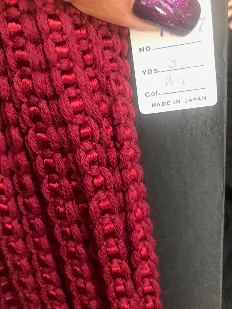 Made in Japan. Vintage Braid.Passementerie Sold by 5 yards cut