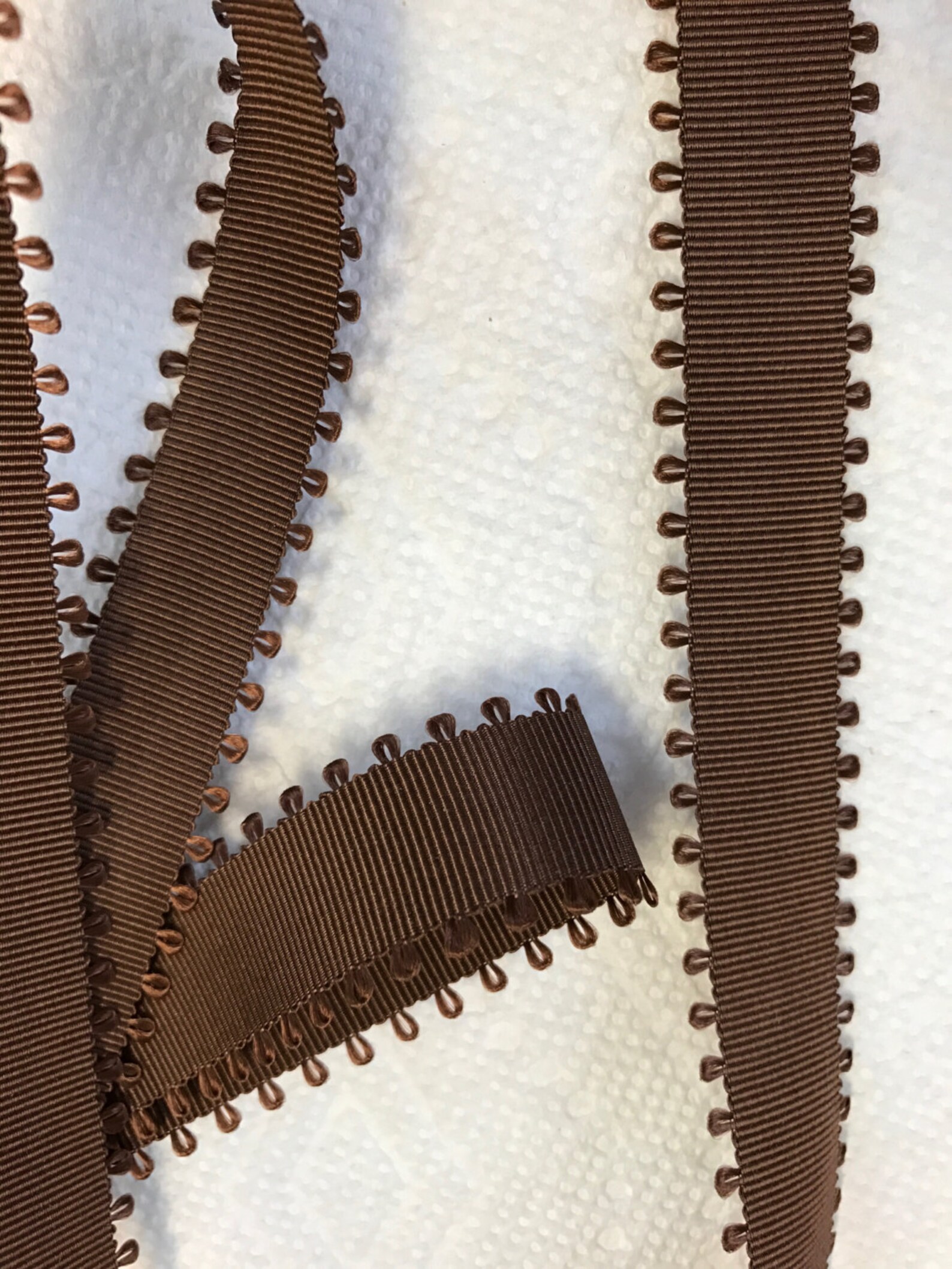 Brown Vintage Grosgrain Ribbon. Sold by the Yard. Picot Ribbons, Picot ...