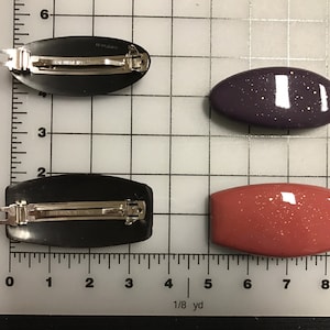 French Vintage Shimmery Clips, Made in France Barrettes Sold individually. Acrylic Hair Barrettes, Hair Accessories.