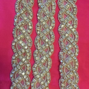 34 Inches Long Inches Long Rhinestone Crystal. Motif, Jewellery, Headband,Rhinestone Flexible, Rhinestone,Rhinestone Trims