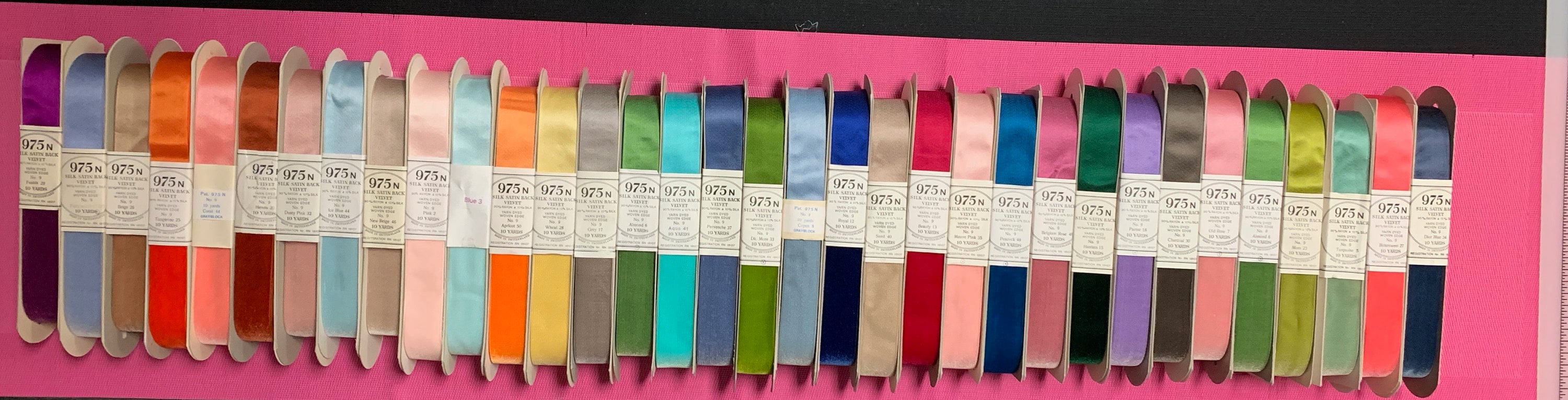 975.no.9 Ribbons, Swiss Ribbon,velvet Ribbon.made in Switzerland.silk ...