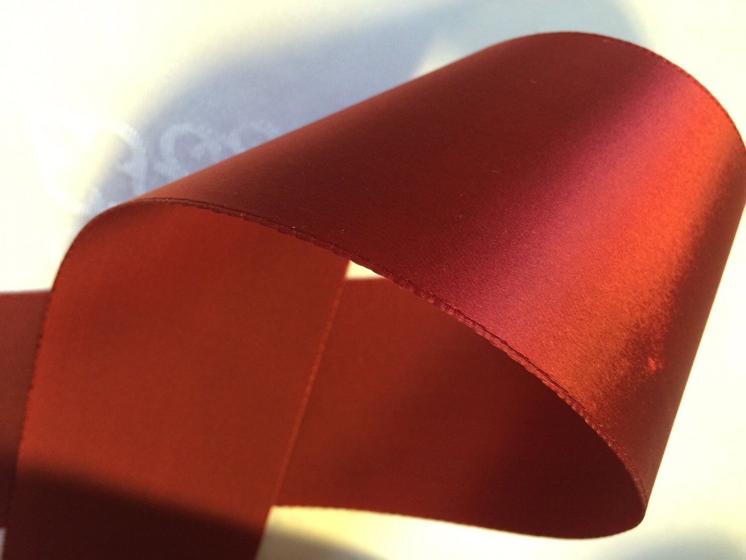 Vintage Burgundy Satin Ribbon Single Face. Sold by the Roll of | Etsy