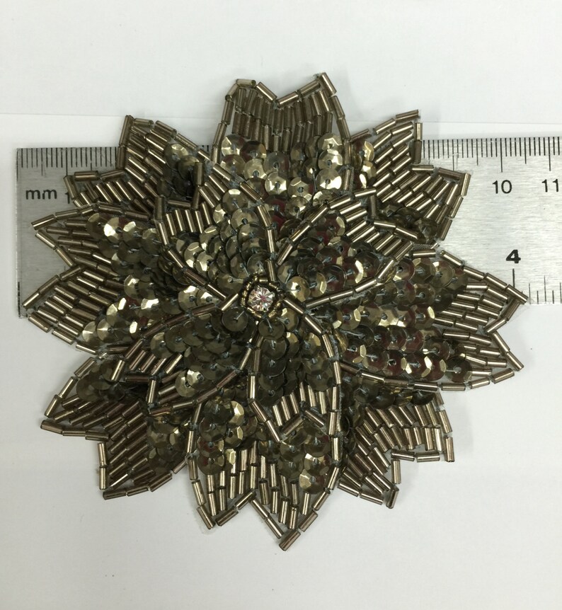 beaded flower applique