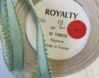 10 Yards of Vintage Picot Edge Rayon.Narrow Picot,Picot Edge Rayon,Picot Trim. Made in France.