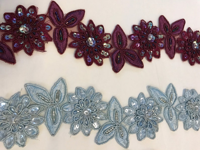 Beaded Sequin Embroidery Ribbon Lace Trim.pearl Beaded Lace Etsy