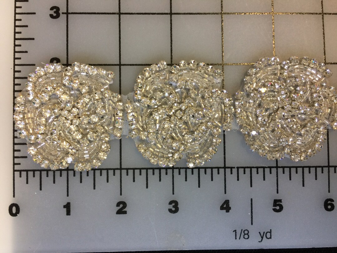 28 Inches Long Rhinestone Crystal AB. Motif, Jewellery, Headband ...