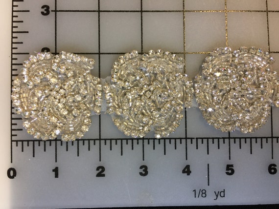 28 Inches Long Rhinestone Crystal AB. Motif, Jewe… - image 1