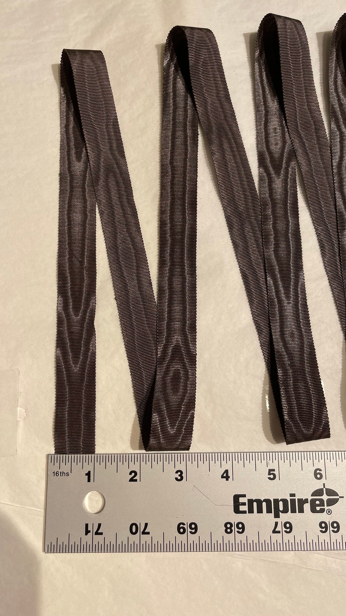Antique Moire Gros Grain Ribbon. Sold by the Yard. Petersham, Hatband ...