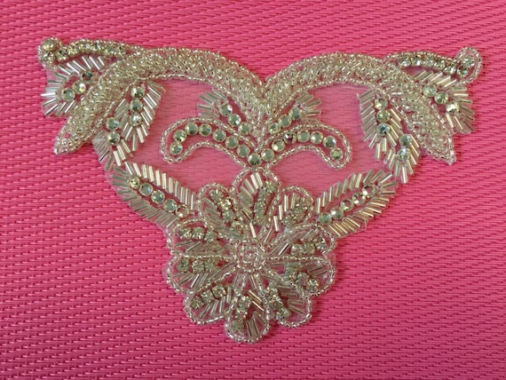 1 Crystal Rhinestone Motif, Appliqué, Rhinestone Appliqué, Crystal Appliqué.