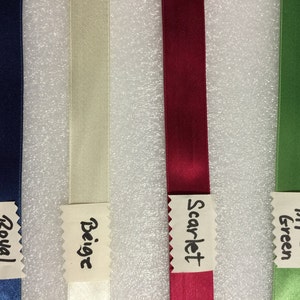 Vintage Ribbons.10 Yards of Double Faced Satin Ribbons, 7/8” Wide, Made in Taiwan. image 4