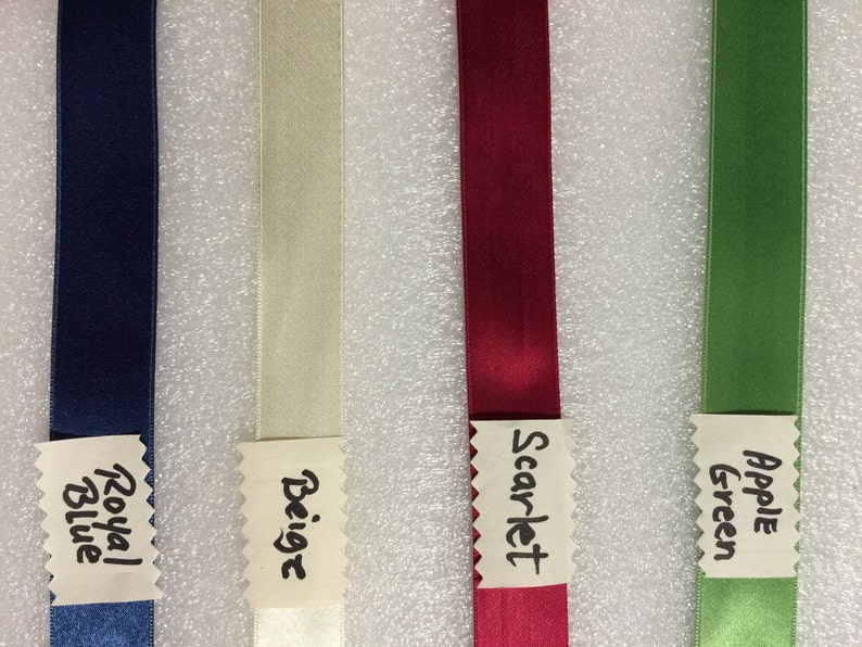 Vintage Ribbons.10 Yards of Double Faced Satin Ribbons, 7/8” Wide, Made in Taiwan. image 4