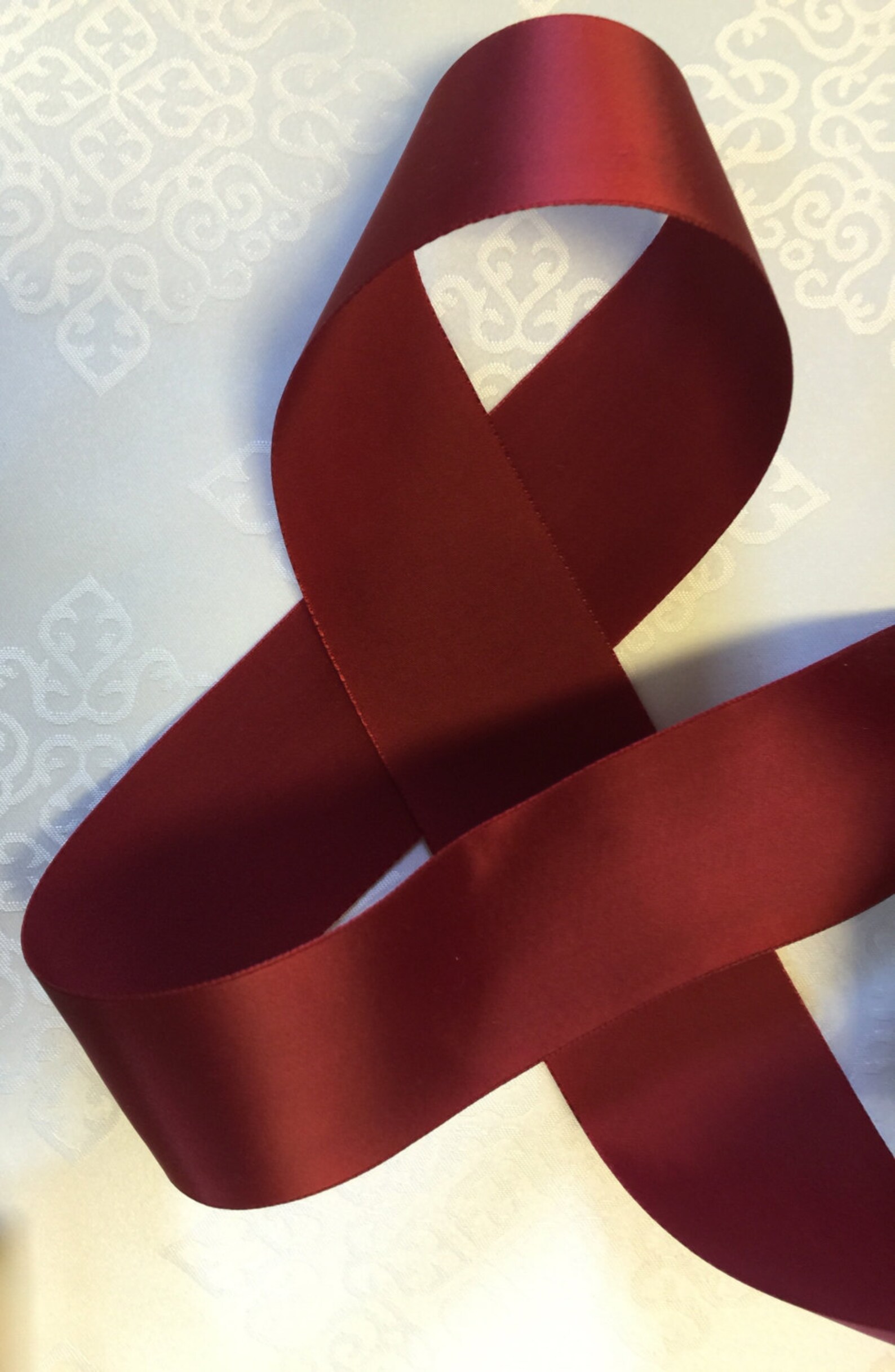Vintage Burgundy Satin Ribbon Single Face. Sold by the Roll of - Etsy