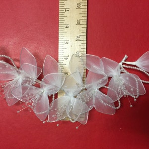 Vintage Flowers,Wedding Headband, Bridal Hair Garland,Bridal Headpiece. Made in Korea.Flexible for bending and twisting for your DIY project