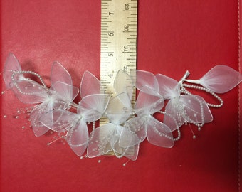 Vintage Flowers,Wedding Headband, Bridal Hair Garland,Bridal Headpiece. Made in Korea.Flexible for bending and twisting for your DIY project