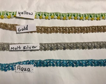 Beaded Trims. Sold by the yard.Beaded Trim. Beaded Belt, Beaded Trims, Trims, Bridal Embellishments, Bridal Headbands, Headpieces