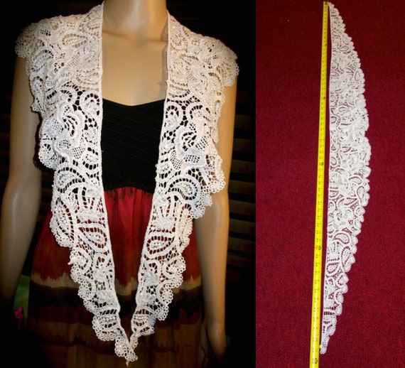 Vintage Beaded Shrug Pearl Shawl Beaded Collar Black Fringe Etsy