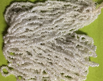 12 strands 60” White Imitation Irregular Freshwater Pearls Plastic Beads. Made in China
