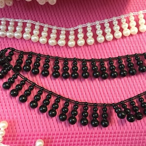 36 mètres de perles tissées vintage, perles texturées brillantes vintage. Rouleau de perles, perles continues. perles vintage, rangs de perles