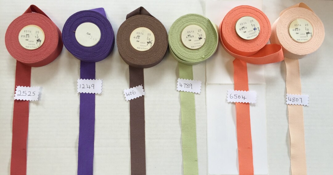 Vintage Grosgrain Ribbon Millinery Grosgrain. Cotton and Viscose Gros ...