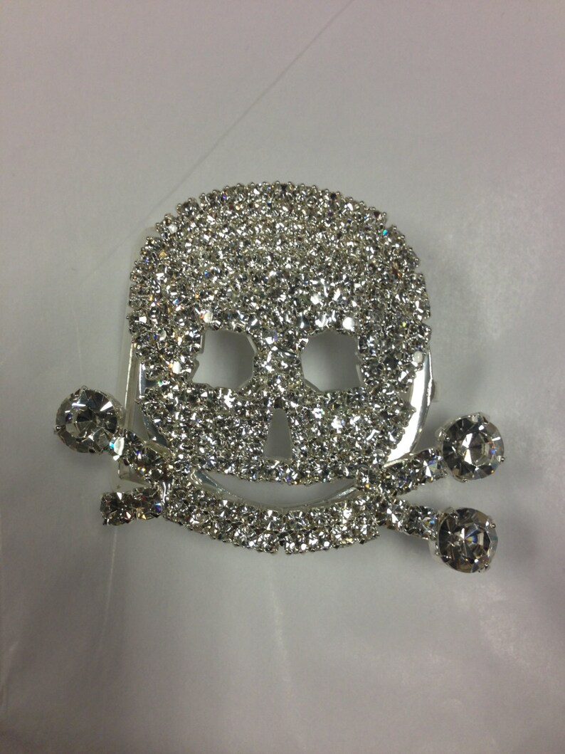 Rhinestone Skull Buckle Crystal Slider. Made in Czech Republic.sold by ...