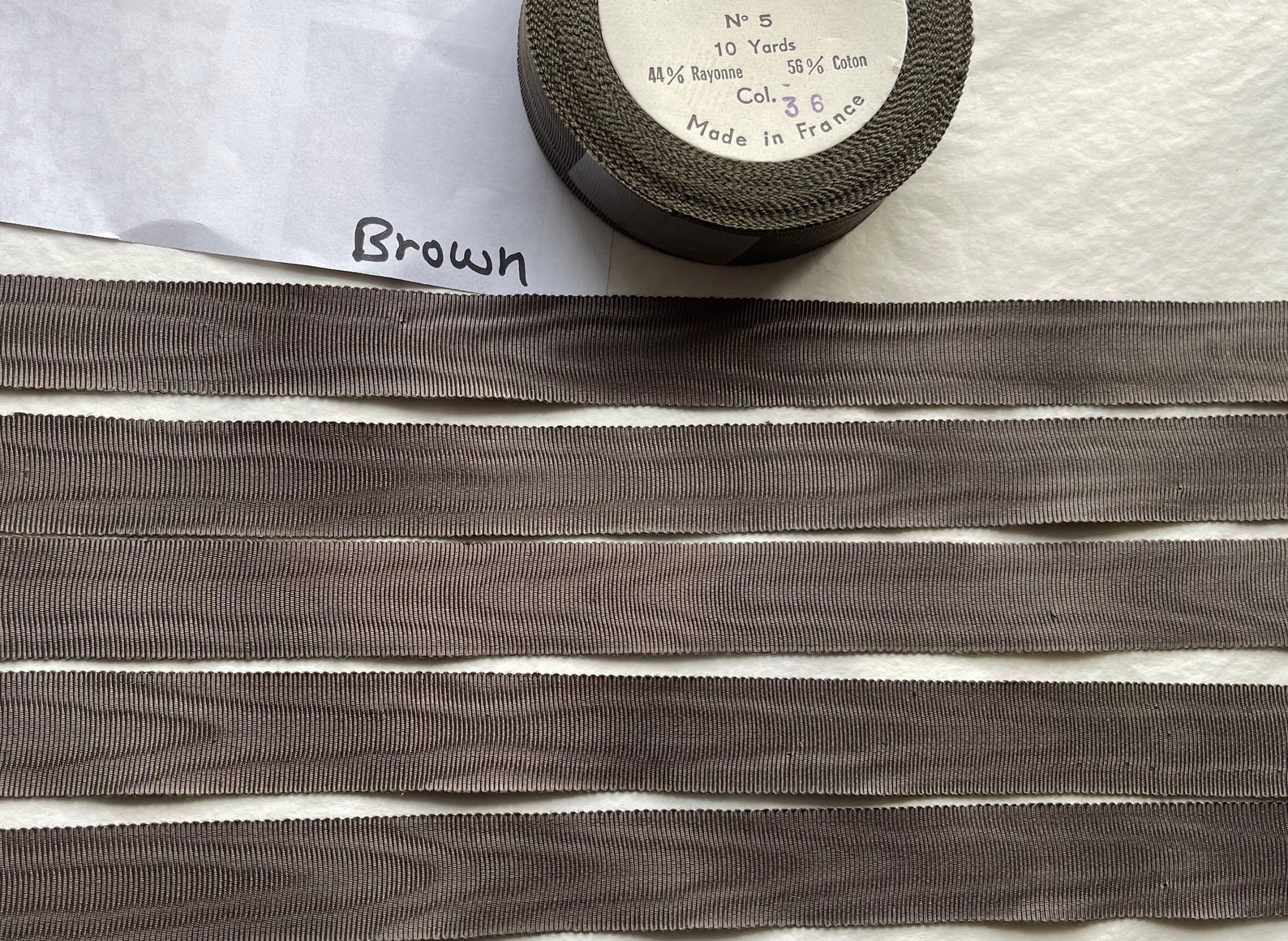 Antique Moire Gros Grain Ribbon. Sold by the Yard. Petersham, Hatband ...