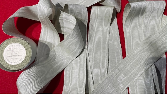 Gorgeous Vintage French Sawtooth Edge Ribbon.vintage Moire, Hatter