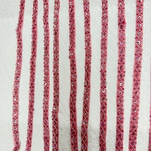 Narrow Beaded Trim. Beaded Trims. Beaded Trimming , Pink Trims, Doll Trims,Costumes, Home Decor. Sold by the yard.