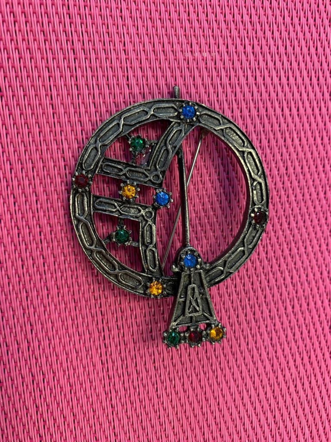 Rhinestone Brooch Irish Claddagh Pins. Etsy