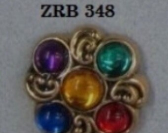 12 Buttons. ZRB348. Multi Colour Buttons.