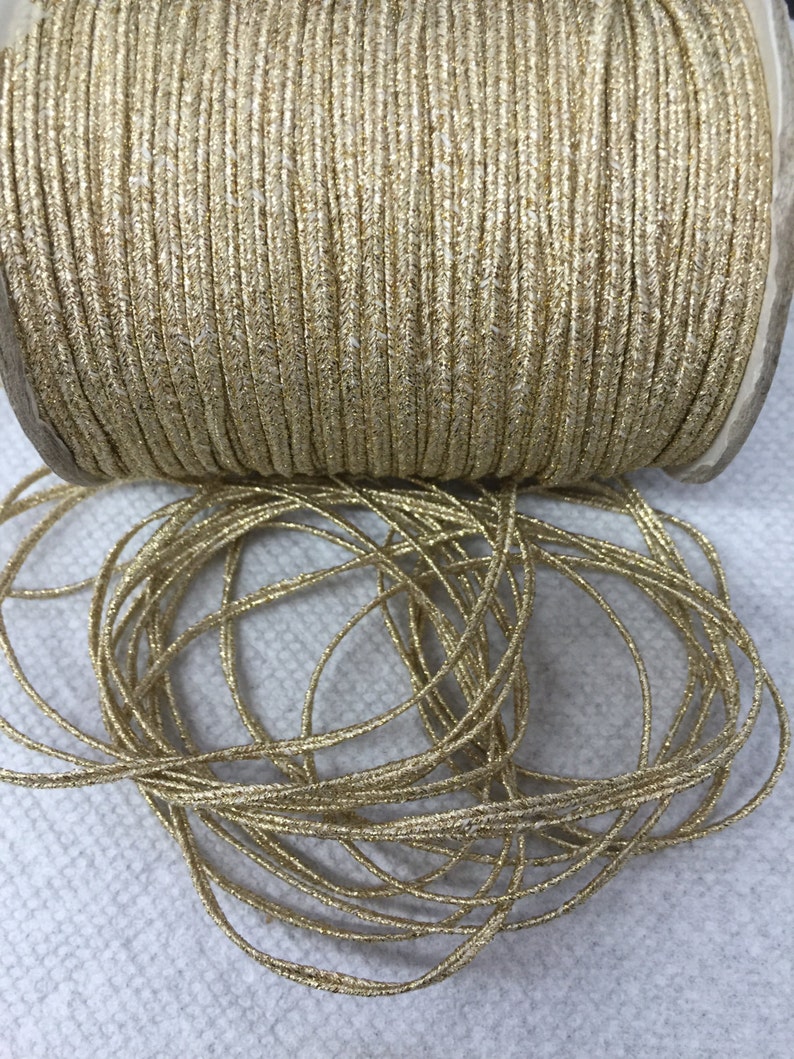 Metallic Cords. Metallic Cords,Japanese Cords,Decoration Cords Made in Japan 144 Yards of Vintage Gold Metallic Cord Sold by the Roll