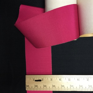 Vintage French Petersham Grosgrain Ribbon Trim Pink.3 Wide. Rayon Silk. Sold by the yard.