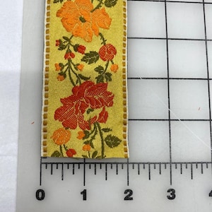 Gorgeous 2 inches Floral Ribbon. Sold by the yard. Brocade Ribbons, Brocade Floral.