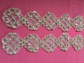 36 Inches of Rhinestone Trim,Rhinestone Sash, Rhinestone Crystals Appliqué, Glass Rhinestone. 2 Inches wide.