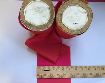 Vintage Taffeta Ribbon, Rayon, sold by the Yard, Made in Switzerland.