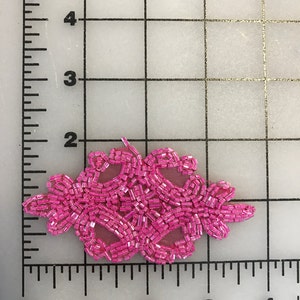 57 Zoll Lange Perlenborte. Motive,Applikationen,Borte,Borte, Rosa Borte.
