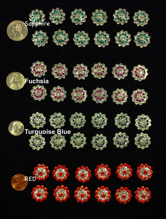 No Shank Buttons, Swarovski Stones Rhodium Plated. Made in USA. Sold by the dozen.