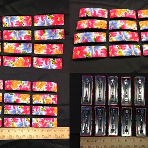 Vintage Floral Hair Barrette. Hair clips. Sold Pair