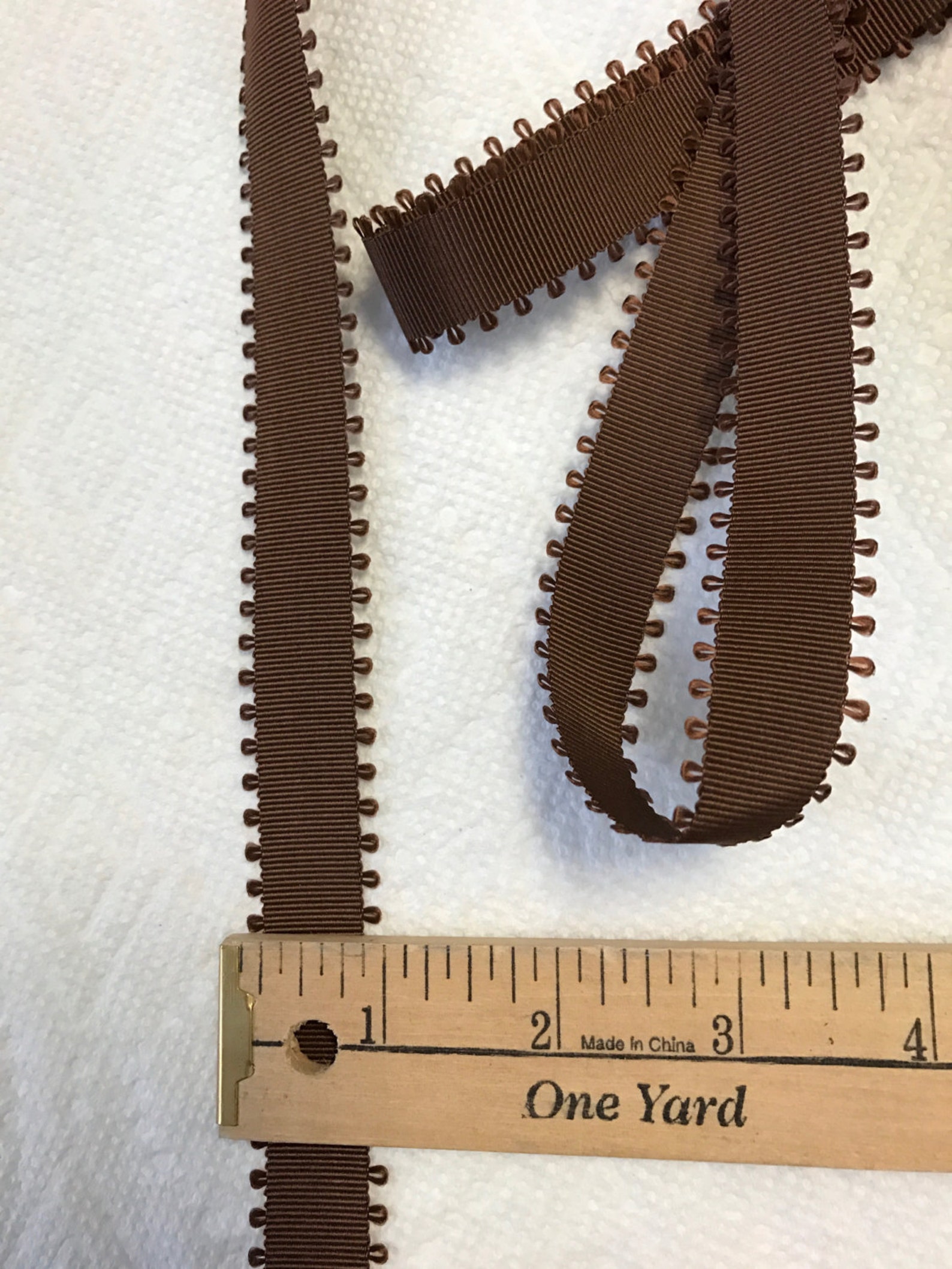 Brown Vintage Grosgrain Ribbon. Sold by the Yard. Picot Ribbons, Picot ...