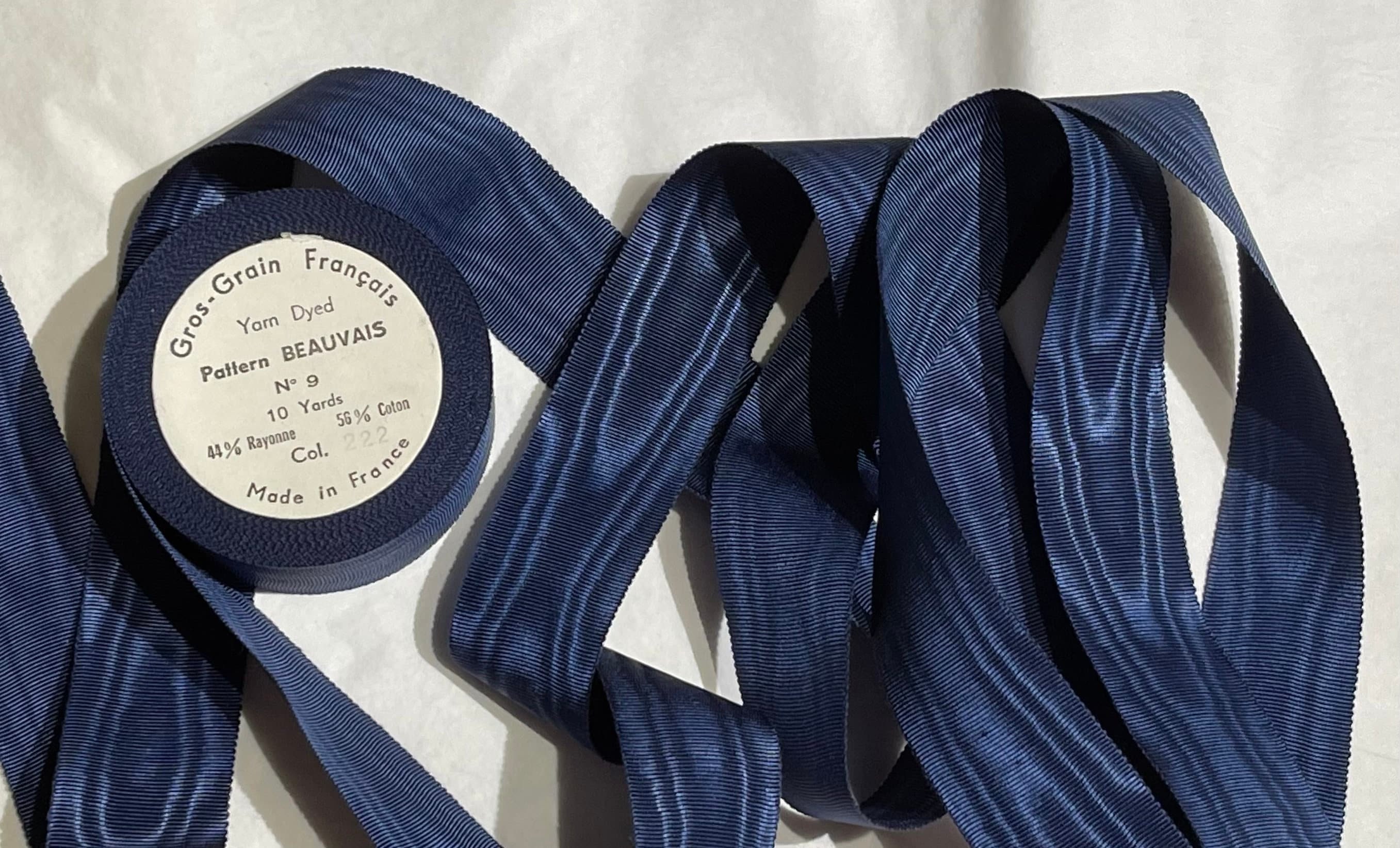 1-3/4 44mm Blue Cotton Rayon Petersham Grosgrain Ribbon 