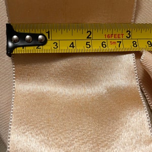 Gorgeous Vintage High Luster Satin Faille Ribbon. Col. Cantaloupe, Rayon, 3 inches wide, Sold by the  Yard.