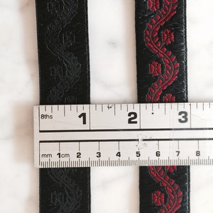 Vintage Floral Ribbon with Beautiful Pattern. Made in France. Sold by the Yard.