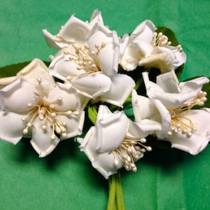Groom Boutonniere Rose Vintage Couture look Weddings Groomsmen fabric flower  pearls