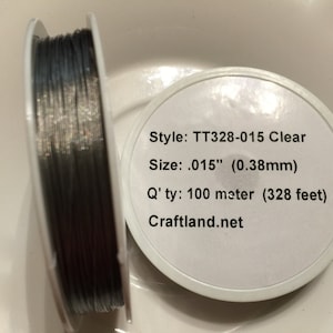 328 Feet of Antique Silver Steel Tiger Tail Beading Wire.