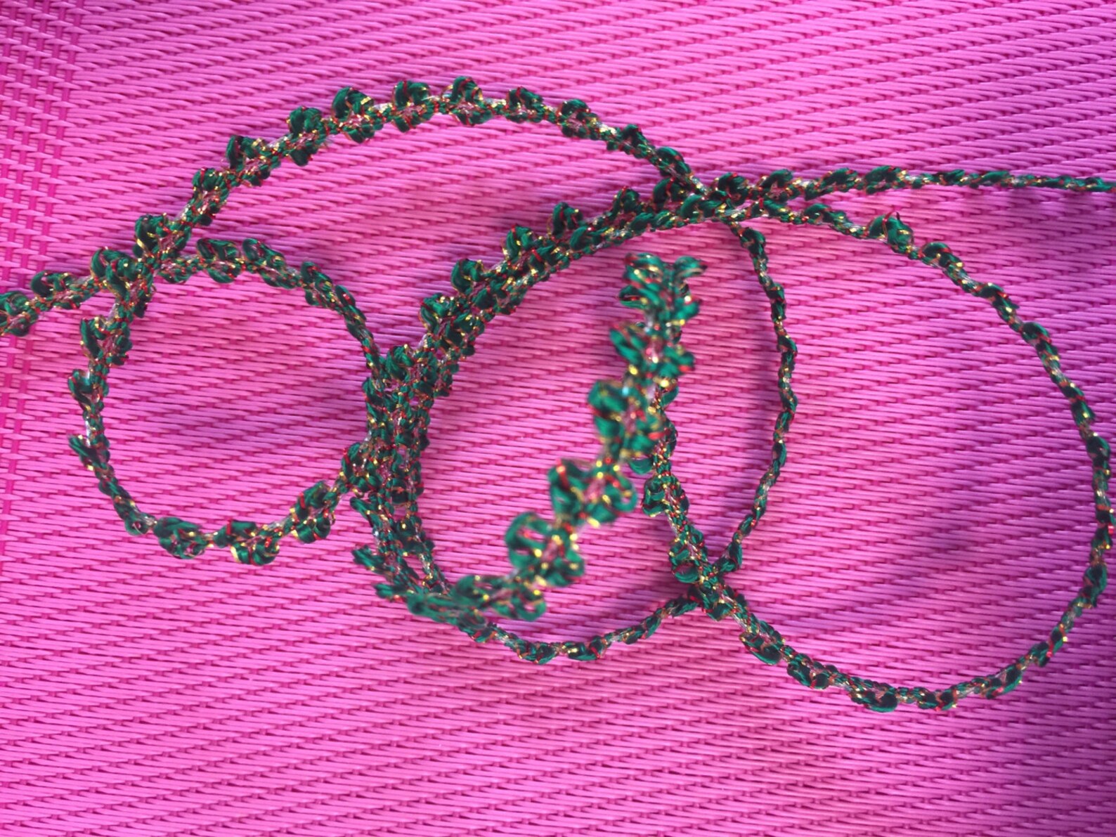 Ric Rack Ribbon Metallic Ric Rac Ribbon, Green Zigzag Ribbon, Red Ric Rac Trim. Made in ...